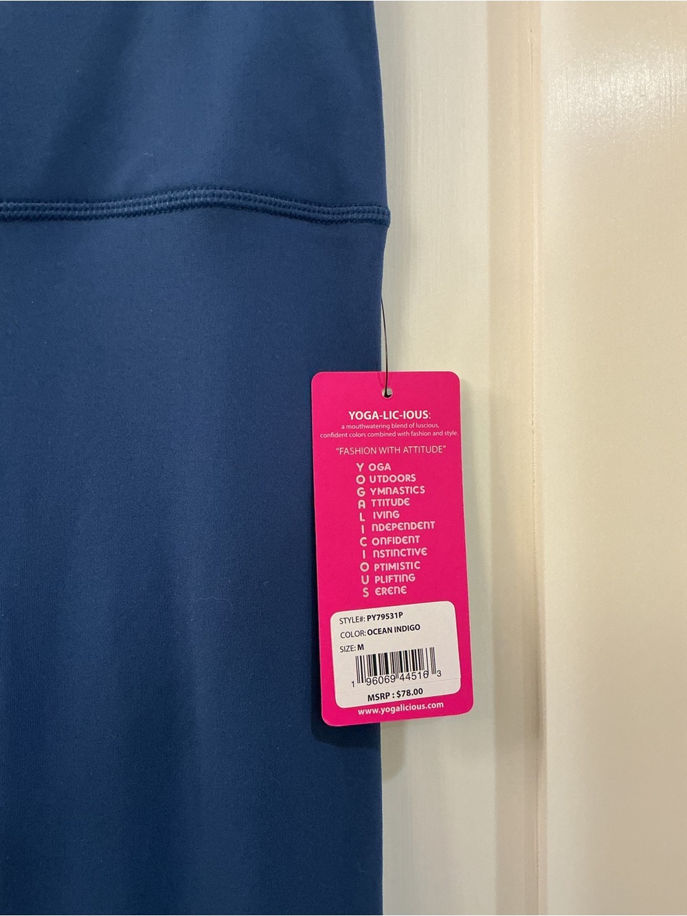 Yogalicious High Waist Blue Active Leggings - Picture 2 of 3